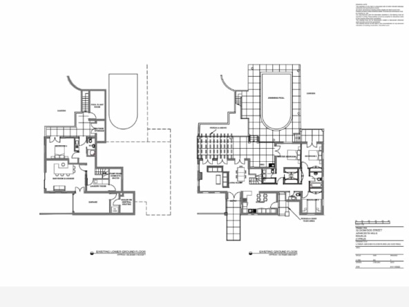 Hauson Realty - Cyprus Real Estate Agents The floor plans of a house are shown on a screen.